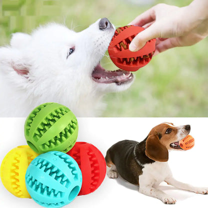 Rubber Treat Balls Pet Toys